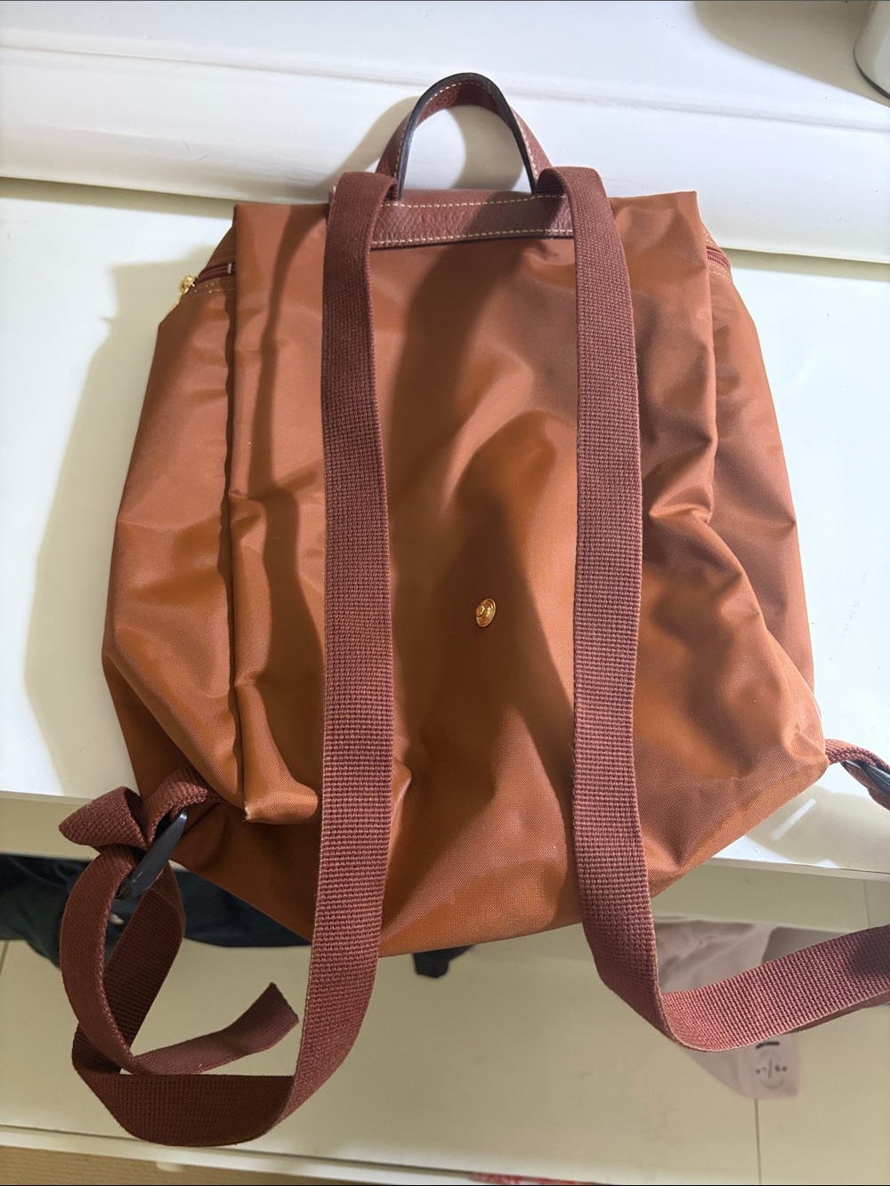 Longchamp Le Pliage Backpack in Rust - Picture 4 of 8